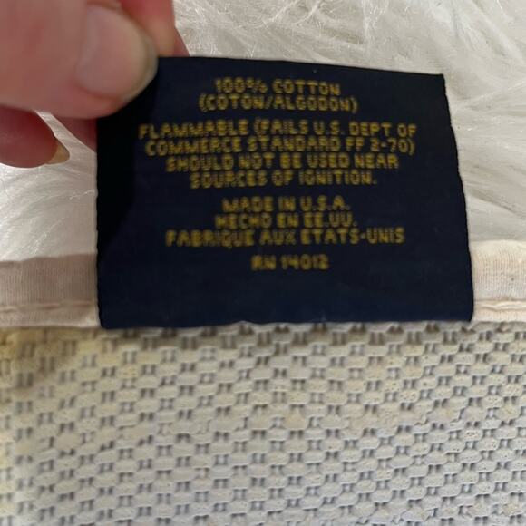 Ralph Lauren Vintage Spun Cotton Loop X-Large Plush Woven Tub Bathmat Cream Nude - Picture 10 of 15